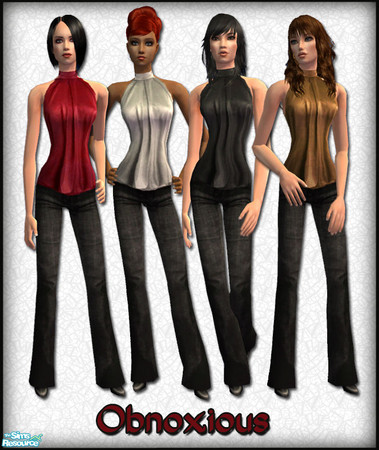 Sims 2 — Obnoxious by zvaella — 4 feminine outfits for sims women. Enjoy! :)