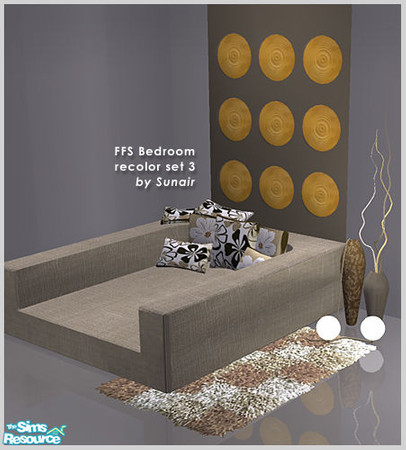 Sims 2 — FFS Bedroom - Recolor set 3 by Sunair — FFS Bedroom - Recolor set 3 (darkwood)