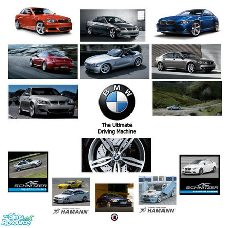 Sims 2 — Car Dealership Picture Pack 1 - BMW by IdahoSkies — These recolors are primarily for car dealership lots, but