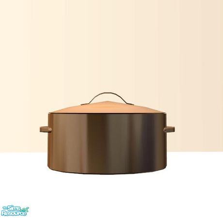 Sims 2 — PB Kitchen Decoset - Pot with lid small Copper by ShinoKCR — 