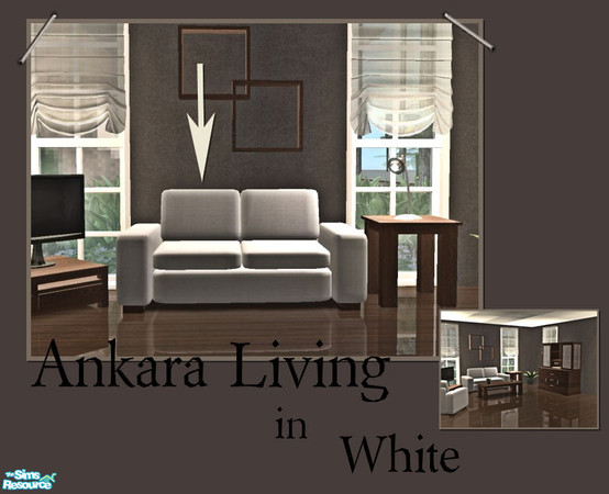Sims 2 — Ankara Living in White - Loveseat by ~Monica~ — Enjoy ;)
