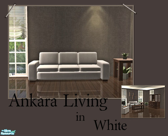Sims 2 — Ankara Living in White - Sofa by ~Monica~ — Enjoy ;)