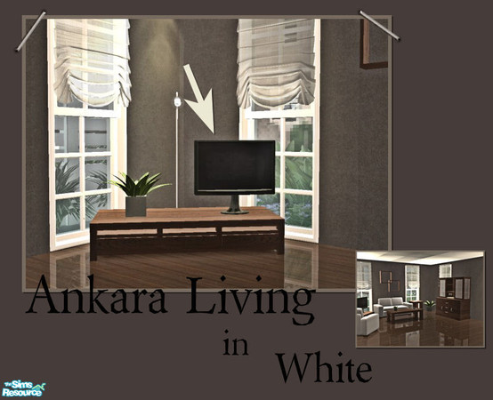 Sims 2 — Ankara Living in White - Tv by ~Monica~ — Enjoy ;)