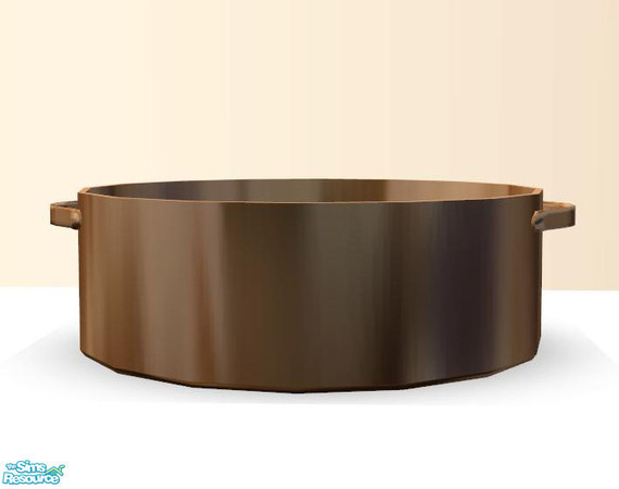 Sims 2 — PB Kitchen Decoset - Pot low Copper by ShinoKCR — 