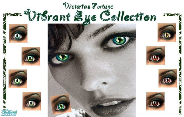 Sims 2 — VF Vibrant Eye Collection by fortunecookie1 — These are colorful and very vibrant! I really enjoyed making