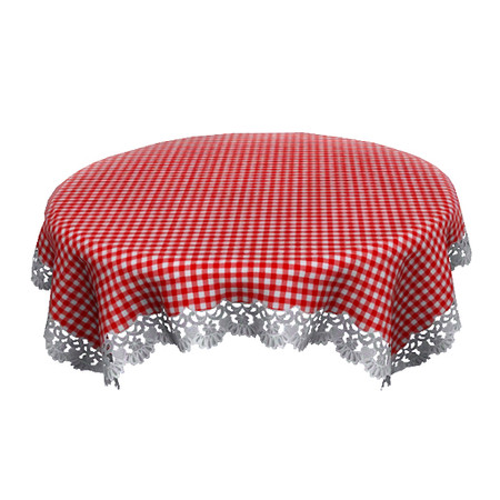 Sims 3 — Lace Trim Tablecloth Round 2x2 by LilyOfTheValley — This tablecloth can be used for my round dining table for 8