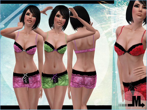 Sims 3 — Luxury by miraminkova — Look gorgeous in these shorts bottom undies with bra.