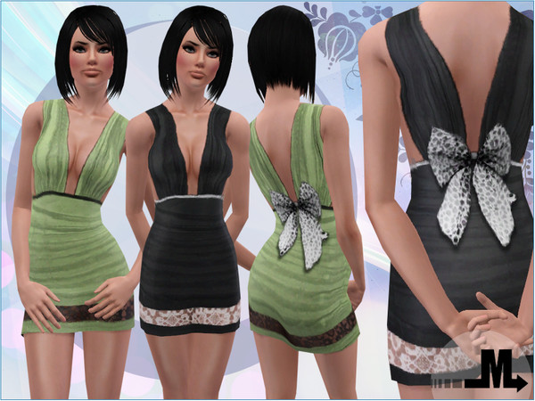 Sims 3 — Escape by miraminkova — This elegant mini dress with bow is a perfect wear.