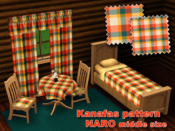 Sims 3 — Kanafas Naro middle by Dita_M2 — Traditional czech woven canvas pattern. Colored threads are creating blending