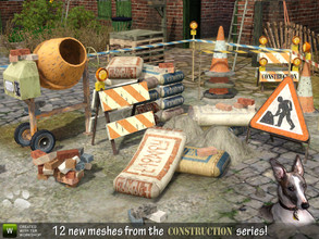 Sims 3 — Under Construction! by Cyclonesue — Now you need never finish building a lot ever again! Just fill the yard with