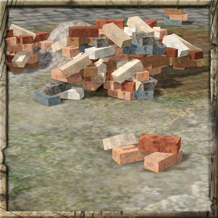 Sims 3 — 4 Bricks by Cyclonesue — A small pile of bricks. Please, NO throwing them at anyone but the Repo-Sim! By