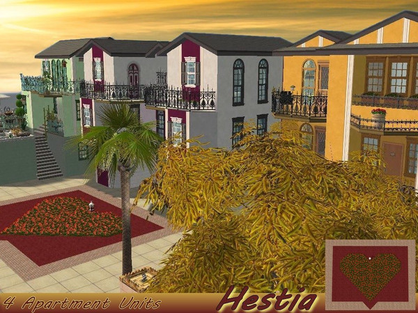 Sims 2 — Hestia by allison731 — Hestia apartments have 4 apartment units-rental price is 2.385-3.332. 1st and 4th