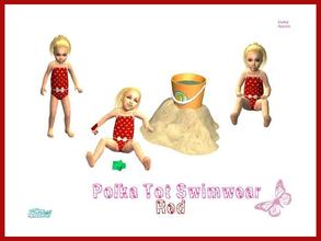 Sims 2 — Polka Tot Swimwear Set - Red by sinful_aussie — I made my simmies some cute polka dot bathers for a project i