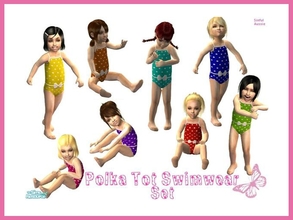 Sims 2 — Polka Tot Swimwear Set by sinful_aussie — I made my simmies some cute polka dot bathers for a project i was