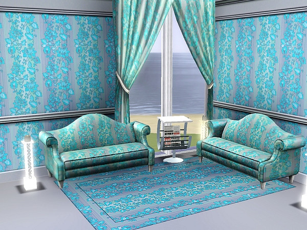 Sims 3 — marcorse_shantung stripe pattern by marcorse — Shades of blue and green mingle in this bright and beautiful