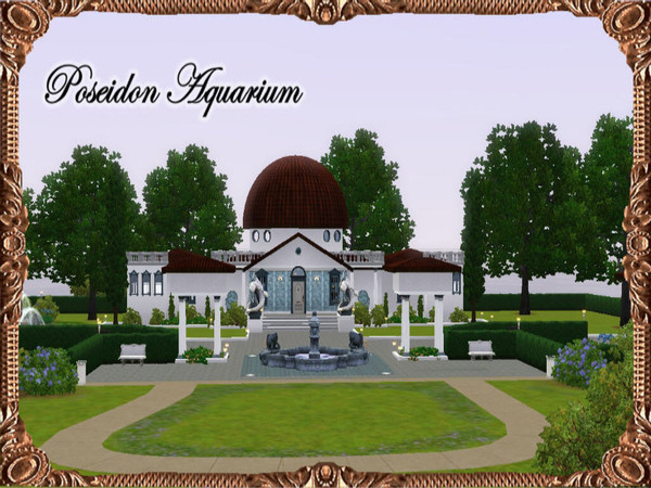 Sims 3 — Poseidon Aquarium by JCIssette — This beautiful aquarium calls to lovers of the deep with its delightful