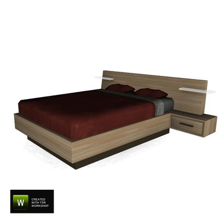 Sims 3 — Bedroom Mira Doublebed *pets* by BuffSumm — created by BuffyASummer @ TSR Part of the Mira-Bedroom-Set