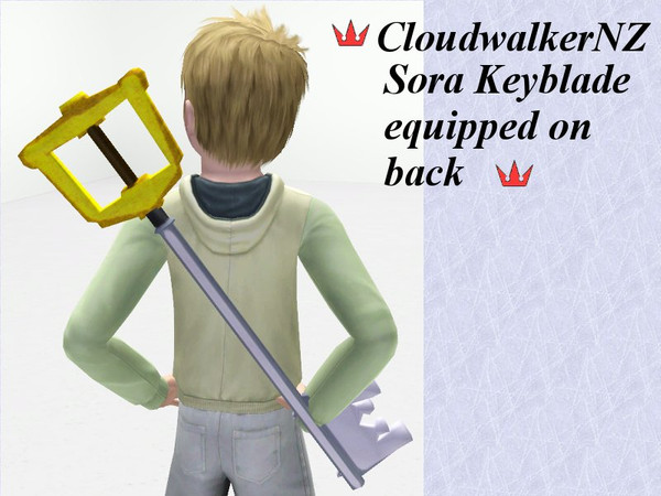 Sims 3 — Keyblade equipped on back by CloudwalkerNZ by CloudwalkerNZ2 — 