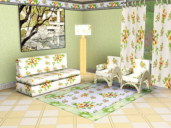 Sims 3 — marcorse_rose blush pattern by marcorse — Delightful creamy roses with a pink blush, surrounded by green foliage