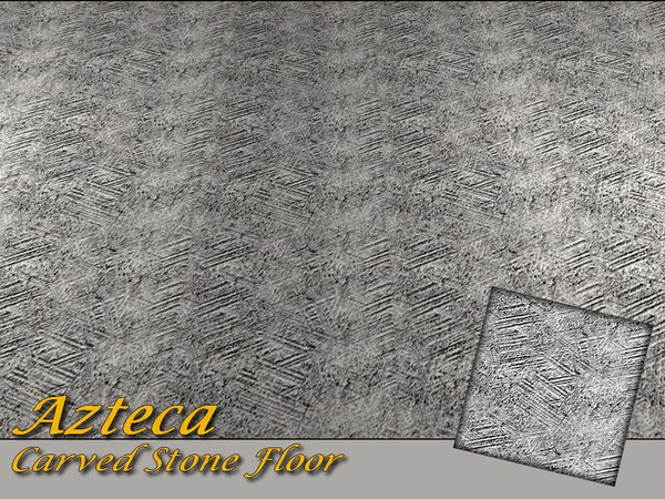 Sims 2 — Azteca-Update - Carved Stone Floor by allison731 — Grey stone texture with effect of carved stone. Size 1x1.