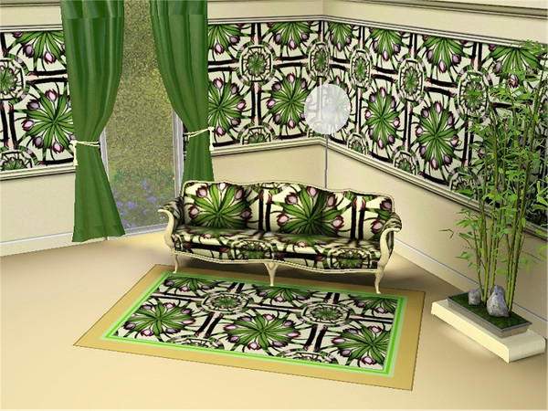 Sims 3 — marcorse_tulip shield pattern by marcorse — A bold shiedl shaped design of tulips and ribbons in purple and