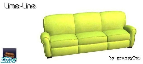 Sims 2 — Simple Lime - Club Sofa by GrumpyImp — Have Fun!