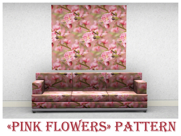 Sims 3 — Pink flowers pattern by Markesha — pattern with pink flowers