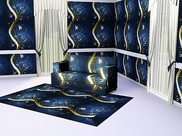 Sims 3 — marcorse_reaching up by marcorse — A distinctive, abstract vertical design on a midnight blue backing, featuring