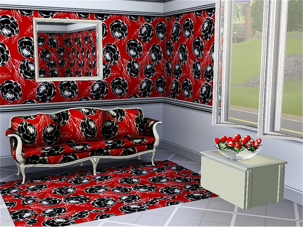 Sims 3 — marcorse_rose web pattern by marcorse — When creating this rather Goth pattern, at first glance, the white