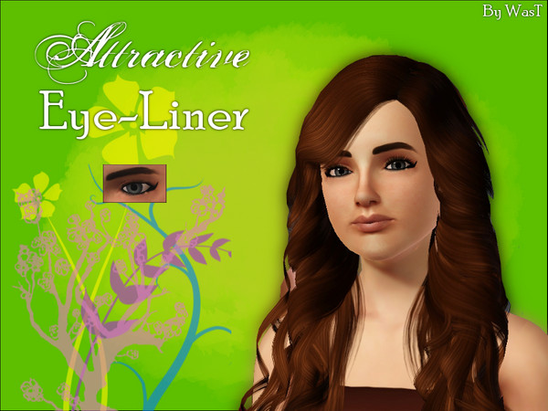 Sims 3 — Attractive Eye-liner by WasT — Hello ! There is a new eye-liner, for your sims, I made it in 1 hour. This