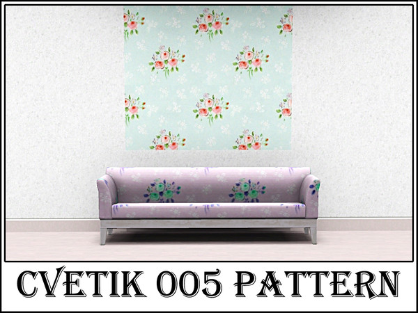 Sims 3 — Cvetik 005 pattern by Markesha — Created by Markesha. Recolorable Palette - 1.
