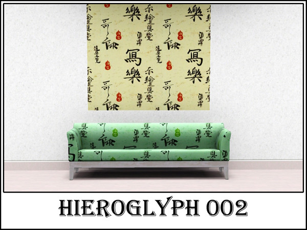 Sims 3 — Hieroglyph 002 pattern by Markesha — Created by Markesha. Recolorable Palette - 1.