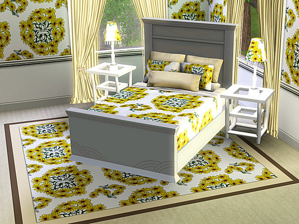 Sims 3 — marcorse_ringa-ringa-daisies pattern by marcorse — A bright and cheerful, circular design of brown centred,