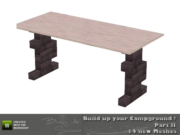 Sims 3 — Camping - Diningtable Cheap by BuffSumm — created by BuffyASummer (BuffSum) @ TSR