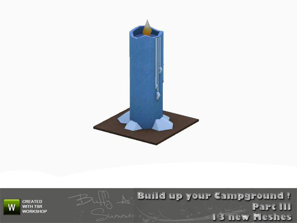 Sims 3 — Camping - TableCandle by BuffSumm — created by BuffyASummer (BuffSum) @ TSR