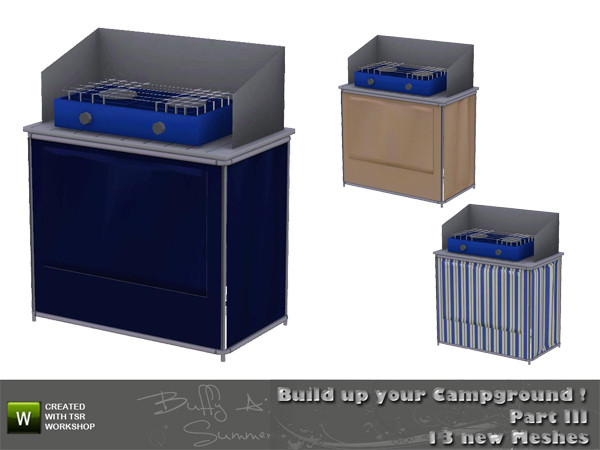 Sims 3 — Camping - Stove by BuffSumm — created by BuffyASummer (BuffSum) @ TSR Part of the Camping-Set