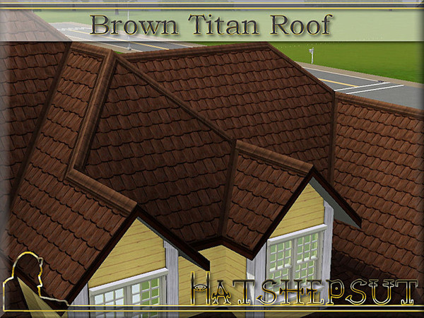 Sims 3 — Brown Titan Roofing by hatshepsut — Fabulously textured roofing