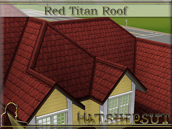 Sims 3 — Red Titan Roofing by hatshepsut — Fabulously textured roofing