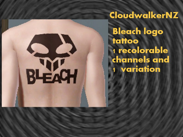 Sims 3 — Bleach logo Tattoo by CloudwalkerNZ2 — 