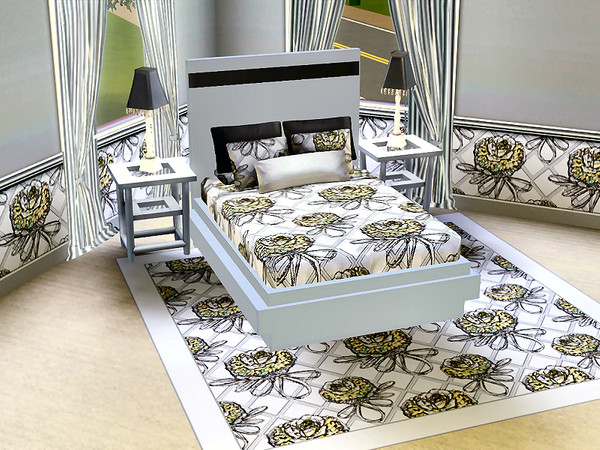 Sims 3 — marcorse_glass posy pattern by marcorse — A pretty yellow and white, beribboned posy with a 'glassed' texture on