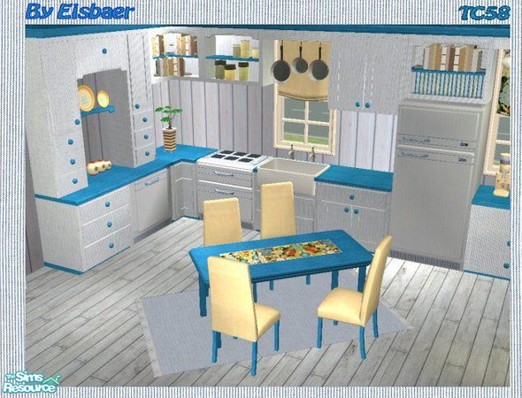 Sims 2 — Altanna\'s Beachhouse Kitchen TC58 by Eisbaerbonzo — Altanna requested a Simtomatic beachhouse kitchen and