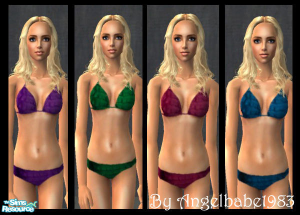 Sims 2 — Yvonne Set by Angelbabe1983 — Here is a Swimsuit Set for your Female Adult Sims. Comes in a Ruffles texture and