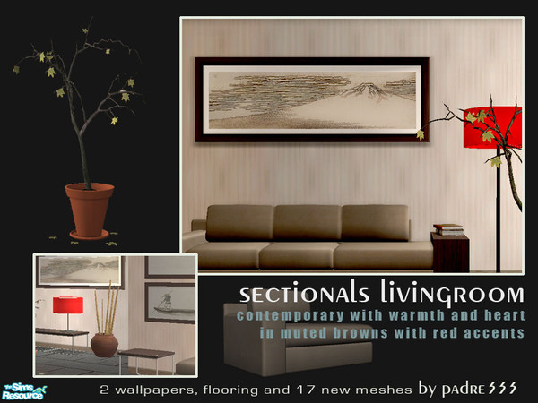 Sims 2 — Sectionals Livingroom - Sectional Single Canvas Wall Hanging by Padre — A contemporary, warm and inviting