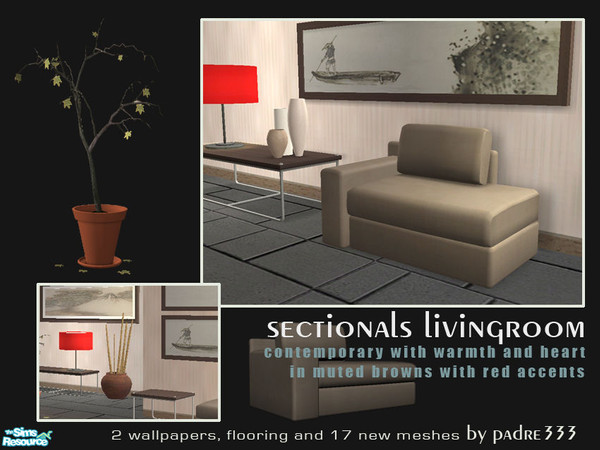 Sims 2 — Sectionals Livingroom - Sectional 1 Seater Livingchair by Padre — A contemporary, warm and inviting livingroom