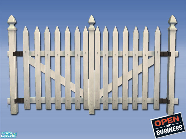 Sims 2 — OFB Picket Two Tile Straight Gate - Mesh by Shakeshaft — Part of a set of Picket Two Tile Gates in four styles