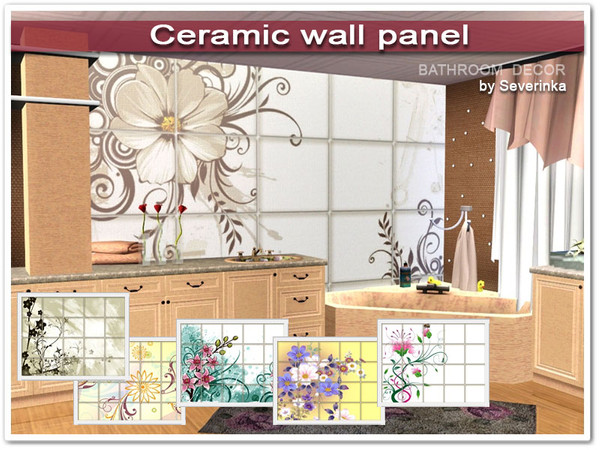 Sims 3 — Ceramic wall panel full by Severinka_ — Created by Severinka