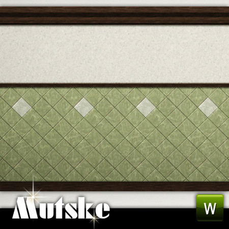 Sims 3 — Wall Aria Kitchen by Mutske — 4 Recolorable parts. Made by Mutske@TSR. TSRAA.