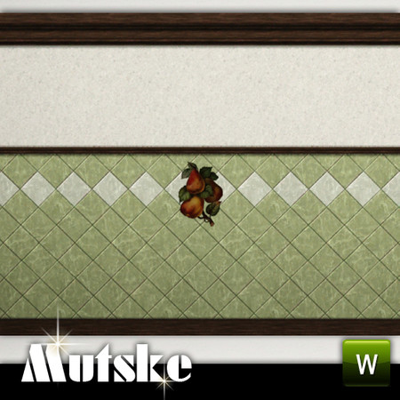 Sims 3 — Wall Aria Kitchen Fruit by Mutske — 4 Recolorable parts. Made by Mutske@TSR. TSRAA.