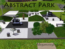 Sims 3 — Abstract Park by Megamoneybags2 — This very modern park features enough seating for the whole neighborhood,