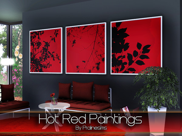 Sims 3 — Hot Red Paintings by Pralinesims — By Pralinesims